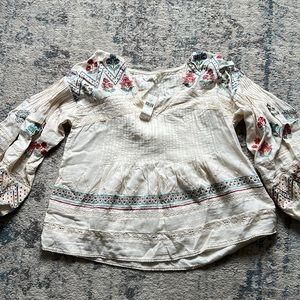 Anthropologie Embroidered Blouse